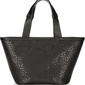 NEWBARK Laser Cut Tote in Black with Removable Bag